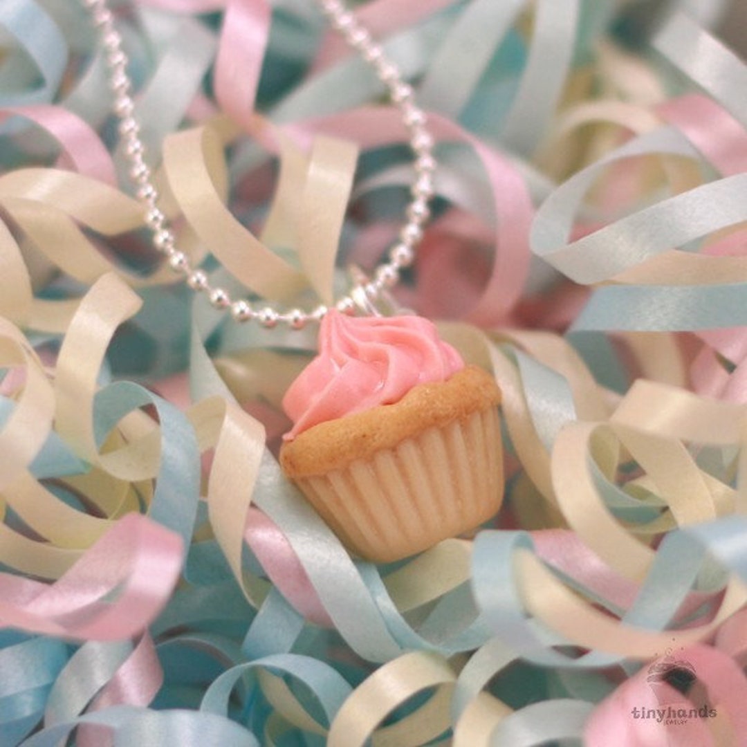 Food Necklace, Scented Pink Cupcake Necklace, Food Jewelry, Flower Girl Gift, Mother's Day Gift From Daughter, 50th Birthday Gift for Women - Etsy