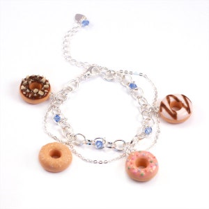 Kawaii Sweet Charms Bracelet Acrylic Beads Bracelet With Fake Sweets Charms  Christmas Gift for Her & for Teen Girls 