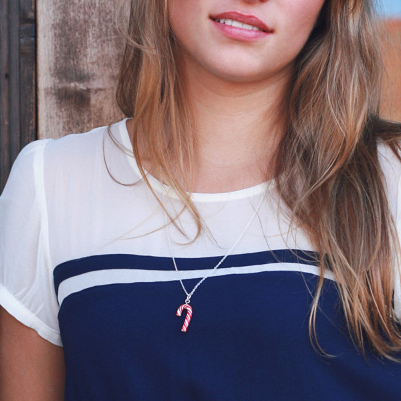 Apple Candy Cane Necklace main image 0