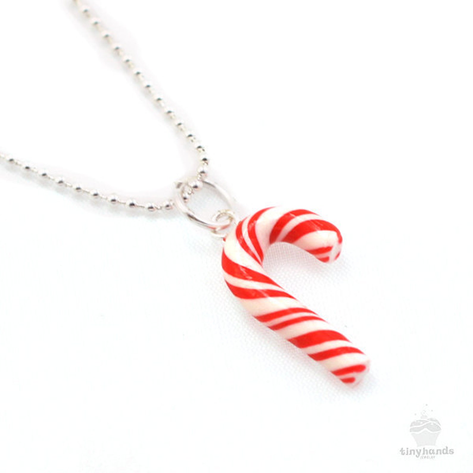 Scented Candy Cane Necklace Handmade Polymer Clay Christmas Etsy