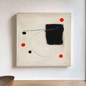 Large Japandi Abstract Canvas Printing, Japanese Minimalist Beige Wall Art, Black Wabi Sabi Wall Art, for Livingroom Texture Wall Art Framed