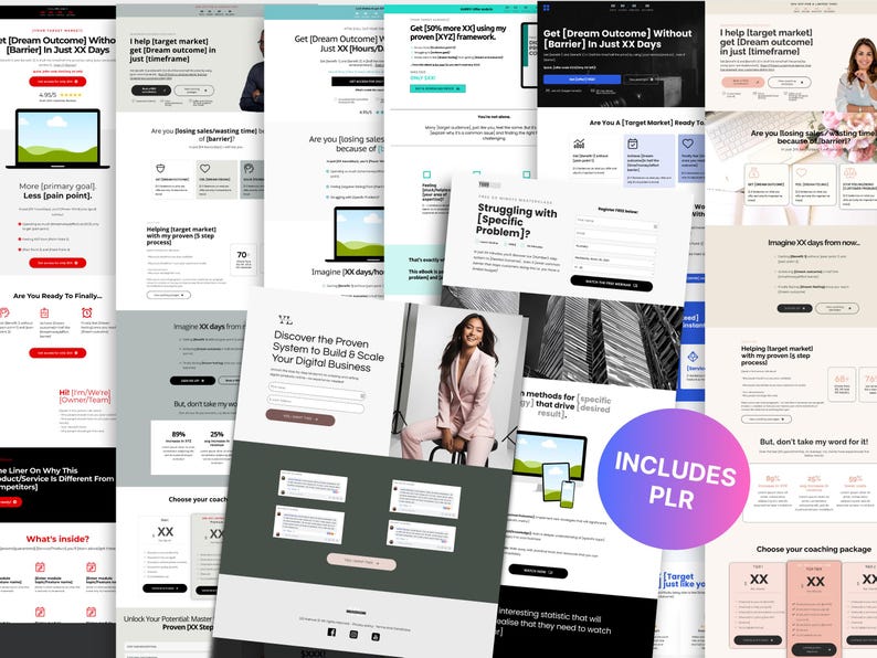 Systeme.io Template Bundle PLR, Systeme Sales Funnel Templates ...