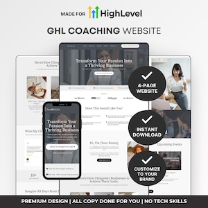 GoHighLevel homepage design, Gohighlevel coaching website template navy blue, GHL 4 page coach website dark design, life coach GHL funnel instant download, done for you GHL coaching website blue grey, business coach website template GoHighLevel, CRO designed coaching funnel GHL, online coach website navy template, wellness coach GHL instant download, GHL coaching funnel with lead form, coach website drag and drop GoHighLevel