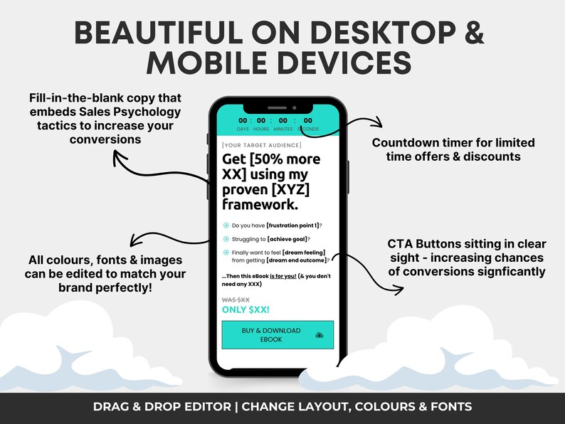 Ebook sales page template Systeme.io, ebook funnel template, author landing page Systeme.io, digital ebook sales page, ebook checkout page, self publishing sales funnel, coach ebook funnel, ebook landing page template, done for you ebook funnel, CRO designed ebook sales page, digital product landing page, ebook launch funnel template