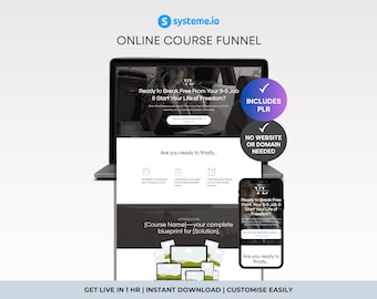 Systeme.io Sales Funnel Template | PLR Reseller Affiliate Marketing (Digital Download)