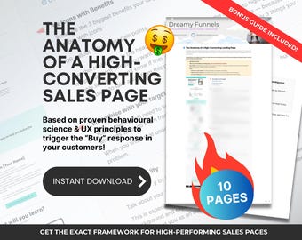Marco de trabajo para páginas de ventas de alta conversión, tutorial para crear una página de destino, plantilla para página de ventas de un sitio web, guía para páginas de ventas de conversiones