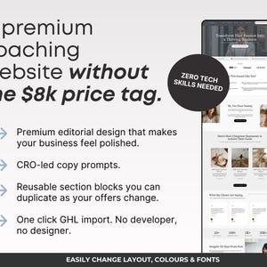 Luxe Sales Funnel Template GHL, Black & White Aesthetic Funnel Template, GoHighLevel Lead Generation Funnel, done for you luxury GHL coaching website, life coach black website template GoHighLevel, luxury coaching funnel GHL, business coach single page website GoHighLevel, elegant coach website template GHL, luxury coaching funnel with lead capture GoHighLevel, black white coach website instant download GHL, premium coaching website template GoHighLevel