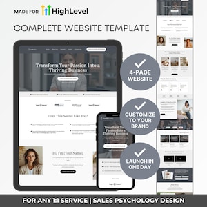GoHighLevel Website Template: High-Converting Design for Coaches (Instant Download Now), GHL Template Website, GoHighLevel Template Services