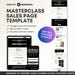 Masterclass Sales Page for Online Coach Masterclass Landing Page ...