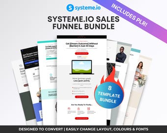 Systeme.io Template Bundle PLR, Systeme Sales Funnel Templates, Coaching Website Template Bundle (Instant Download)