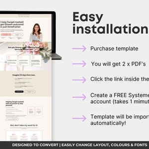 Systeme.io coaching website template, life coach single page website, services funnel template, pink neutral coach template, done for you coaching funnel, wellness coach website Systeme.io, service provider website template, life coach sales page instant download, coaching funnel free plan, CRO designed coaching website template