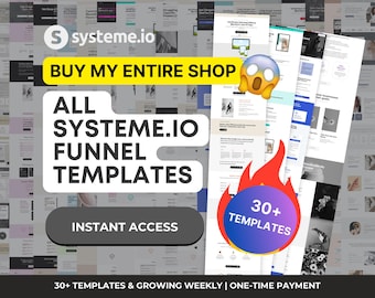 Systeme.io Funnel Templates, Lifetime Access to 34+ Website Templates