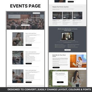 GHL Events page, GoHighLevel coaching website template navy blue, GHL 4 page coach website dark design, life coach GHL funnel instant download, done for you GHL coaching website blue grey, business coach website template GoHighLevel, CRO designed coaching funnel GHL, online coach website navy template, wellness coach GHL instant download, GHL coaching funnel with lead form, coach website drag and drop GoHighLevel