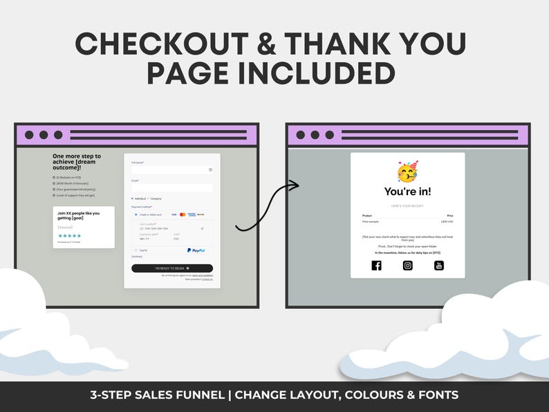 Single Page Website Template for Business Coaching Services, Systeme.io Sales Page Template, Coach Site Template, Grey Website Design