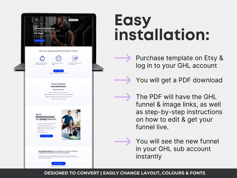Gohighlevel Website Template, Coaching Services Funnel, Coach Website Design, Membership Landing Page, Coaching Program Template