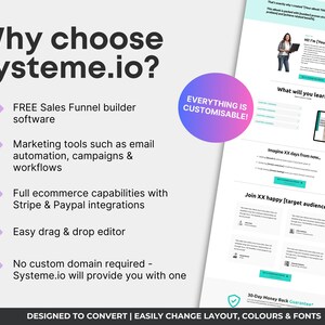 Ebook sales page template Systeme.io, ebook funnel template, author landing page Systeme.io, digital ebook sales page, ebook checkout page, self publishing sales funnel, coach ebook funnel, ebook landing page template, done for you ebook funnel, CRO designed ebook sales page, digital product landing page, ebook launch funnel template