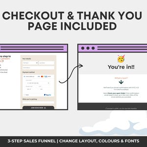Systeme.io Sales Funnel Template | Online Coach Sales Page, Coaching Services Single Page Website, Pink Neutral Design | 3-Step Funnel image 6