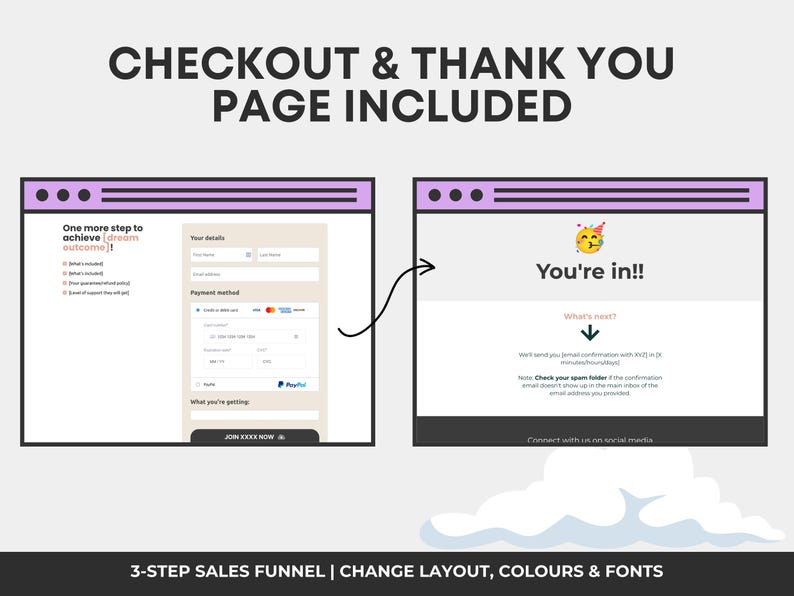 Systeme.io Sales Funnel Template | Online Coach Sales Page, Coaching Services Single Page Website, Pink Neutral Design | 3-Step Funnel image 6