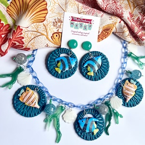 1950’s style fish necklace under the sea mermaid