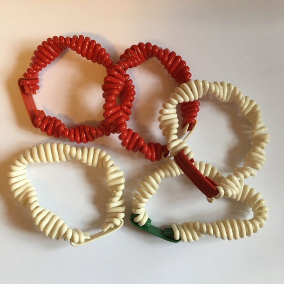 1940s 40s 1950s 50s White Plastic Telephone Cord B
