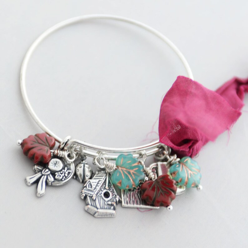 Silver Gardening Charm Bracelet, Gardner, Garden Lover