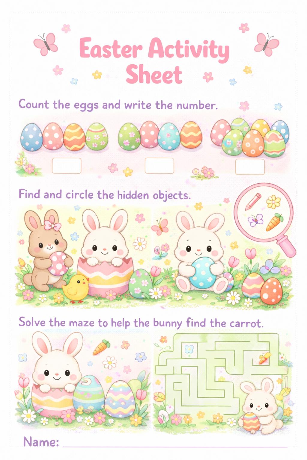 Easter Activity Printable Bundle - Etsy