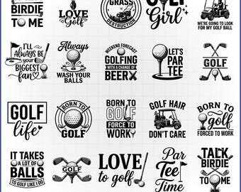 Funny Golf SVG Bundle, Golfer Shirt Vector, Best Dad By Par, Father's Day Decal