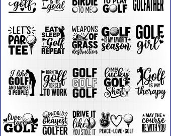 Golfboll SVG-paket, flammande golfvektor, bästa pappa med par, countryklubbsdekal