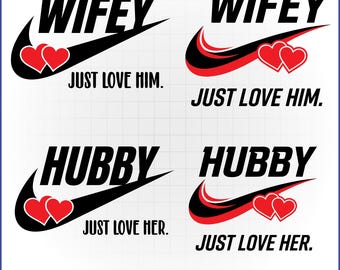 Wifey Hubby SVG Bundle, Est 2026 Decal, Honeymoon Shirt Vector, Wedding Couple Cut File