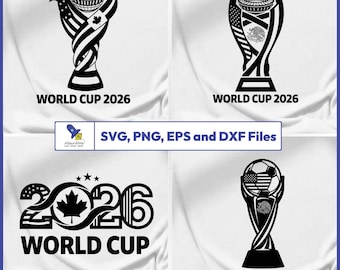 World Cup 2026 SVG Bundle, Soccer Trophy Vector, USA, Canada, Mexico Football Fan Shirt