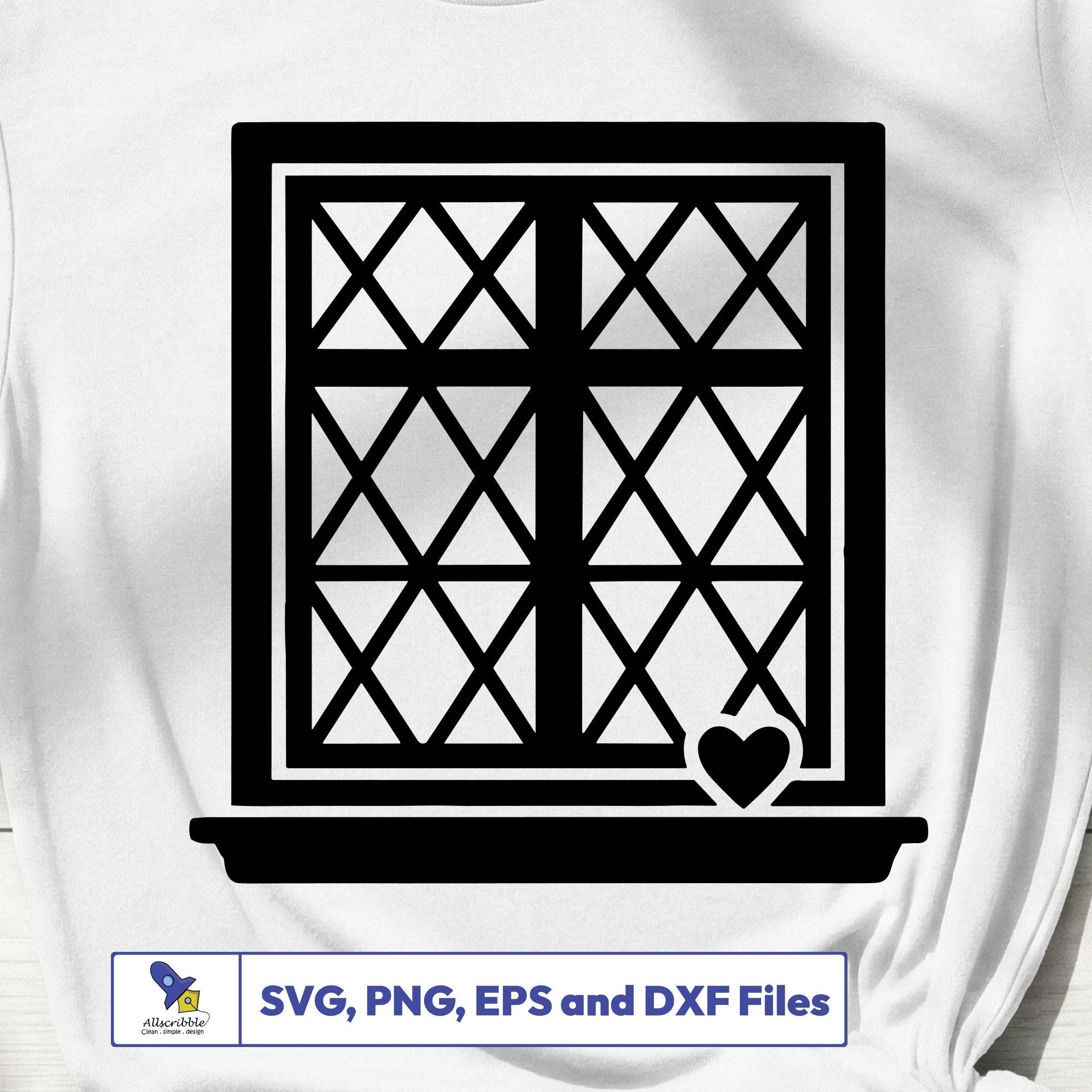 Window Frame SVG Bundle, Diamond Pane Window, Farmhouse Decor Vector ...