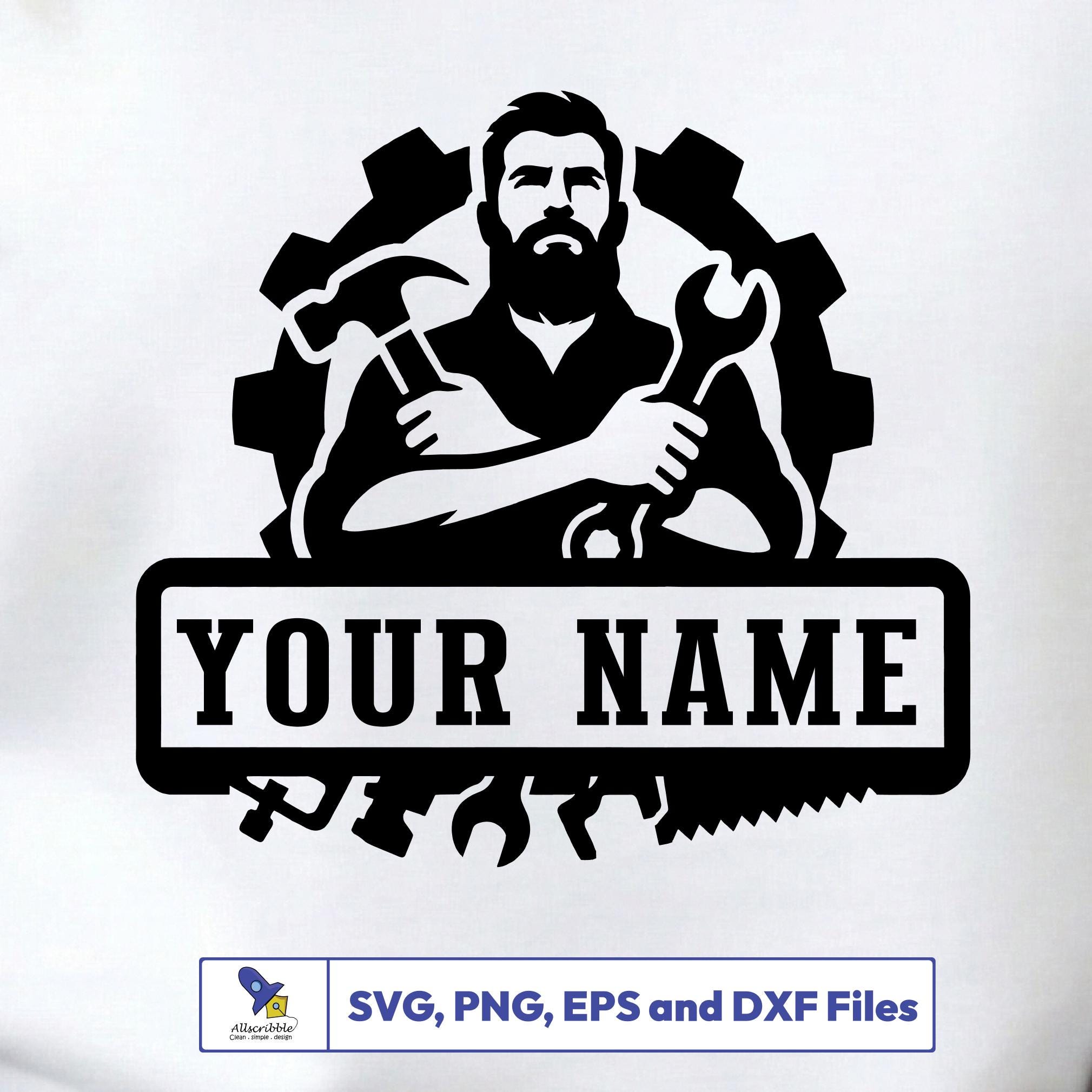 Custom Handyman SVG Bundle, Carpenter Tools Vector, Split Frame ...
