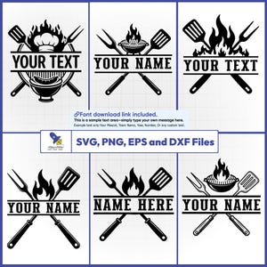 BBQ Chef SVG Bundle, Grill Master Vector, King of the Grill Decal, Apron File