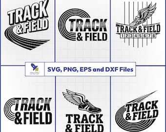 Friidrott SVG-paket, bevingad löparskovektor, löparmamma-tröja, atletdekal