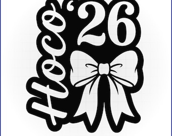 Hoco 2026 SVG Homecoming Coquette Bow Shirt Cut Files for Cricut Silhouette