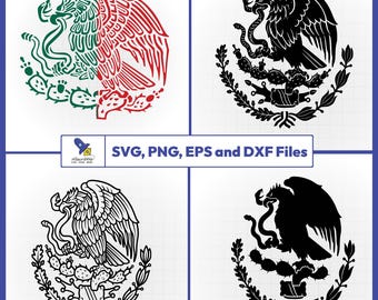 Mexikos vapensköld SVG-paket, mexikansk örnvektor, Hecho En México-dekal, Pride-fil