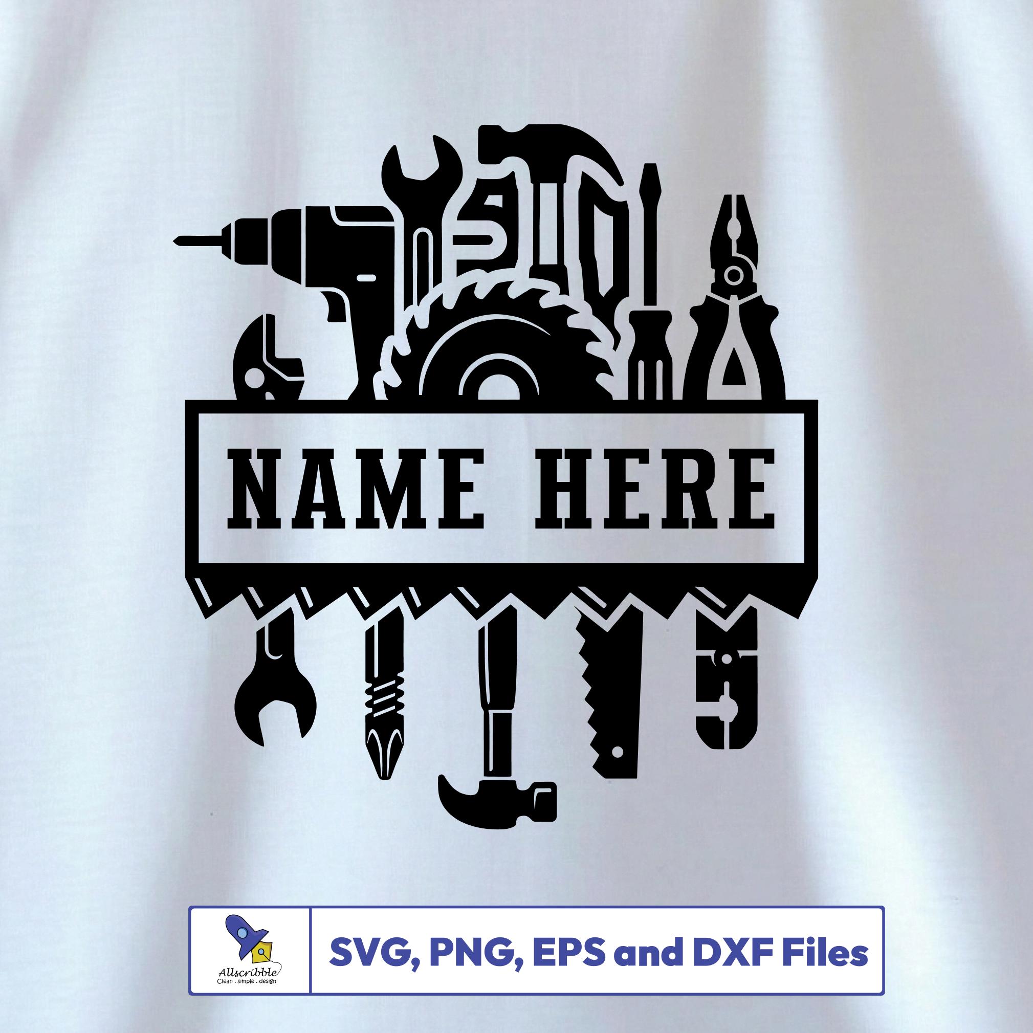 Custom Handyman SVG Bundle, Carpenter Tools Vector, Split Frame ...