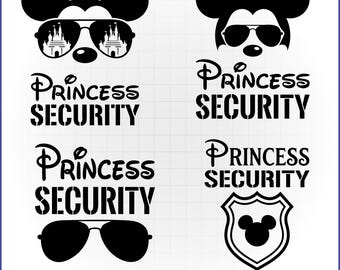 Pacchetto SVG "Principessa Sicurezza", Vettore Papà Protettivo, Adesivo Papà Bambina, File Abbinamento Famiglia