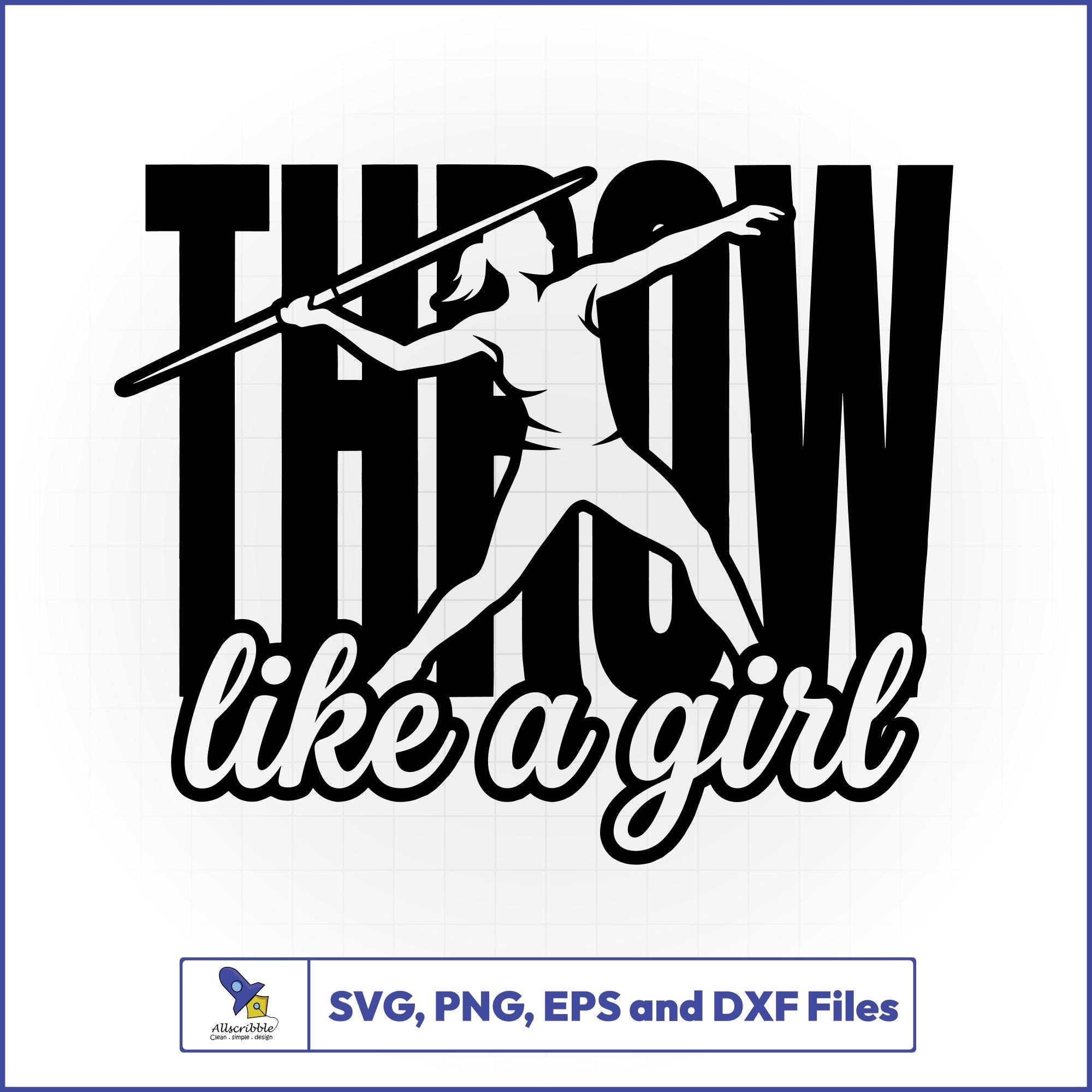 Javelin Throw SVG, Track and Field Athlete Silhouette Clipart ...