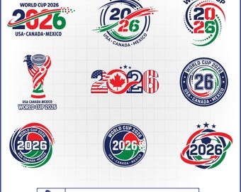 World Cup 2026 SVG Bundle, USA, Canada, Mexico Logo, Soccer Fan Shirt, Football Vector