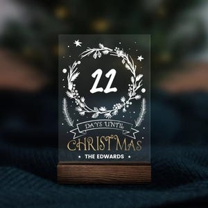 Christmas Countdown Acrylic Stand | Days until Christmas | Christmas decor | Seasonal Decor | Holiday Countdown