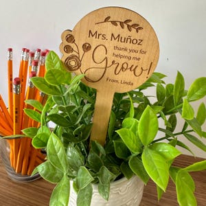 Lehrer Wertschätzung Pflanzenspiel | Übertopf für Lehrer | Pflanze Tag Geschenk für Lehrer | Geschenk von Schülerin | Personalisiertes Geschenk Lehrer Geschenk