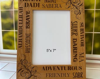 Personalized Mom Photo Frame: Engraved Word Art, Custom Name