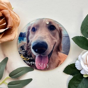 Custom Photo Pet Ornament | Christmas Ornament for Pets | Dog Ornament | Cat Ornament | Upload your own photo | Pet Memorial Ornament