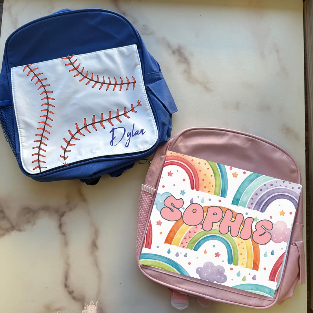 Personalized Kids Backpack: Custom Name Design, Back to School - Etsy
