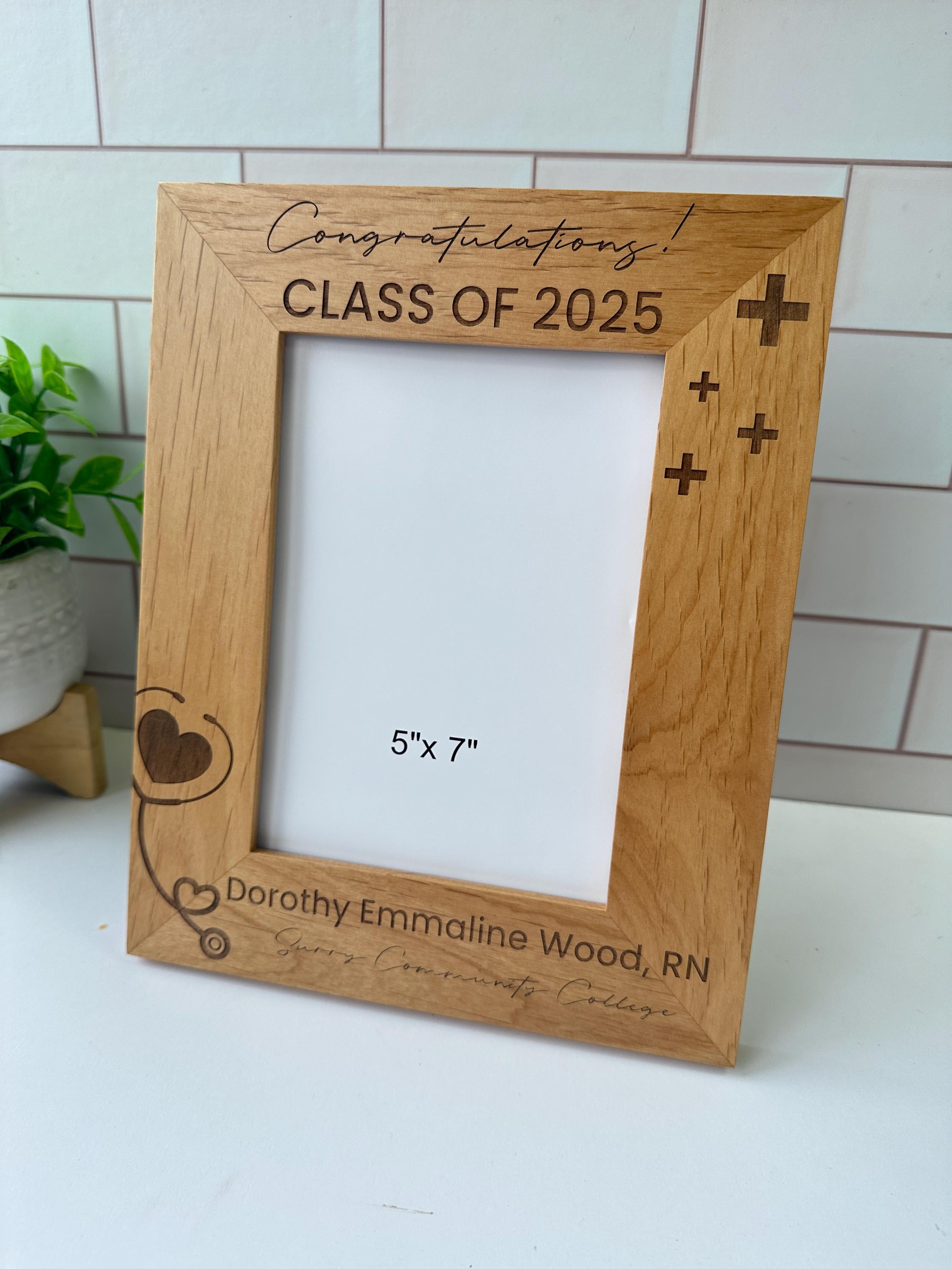 AllGiftFrames Nursing School Graduation Gift Frame - Personalized Plaque For RN, BSN, MSN, LPN