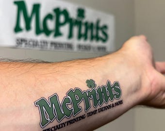 Tatuaggi temporanei personalizzati: foto, logo o testo personalizzati
