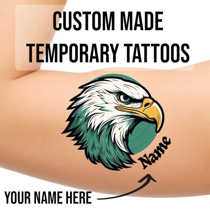 Philadelphia Eagles Temporary Tattoos - Etsy
