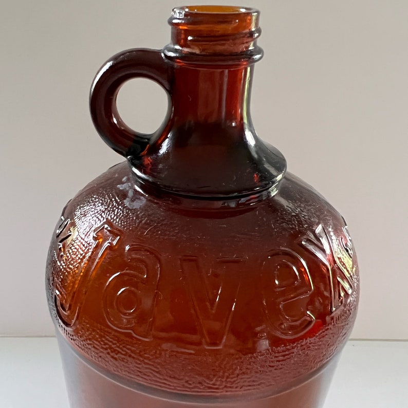 Amber Glass Javex Bleach Bottle Jug 64 Oz Trade Mark Bottom Etsy