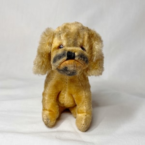 Steiff Style Mohair Cocker Spaniel Dog Plush Toy Collectible Nostalgia Puppy